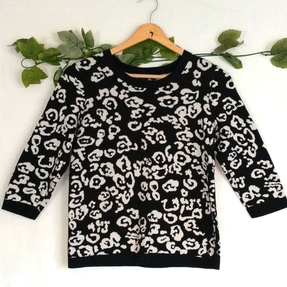 Ann Taylor Leopard Print Sweater Size Small